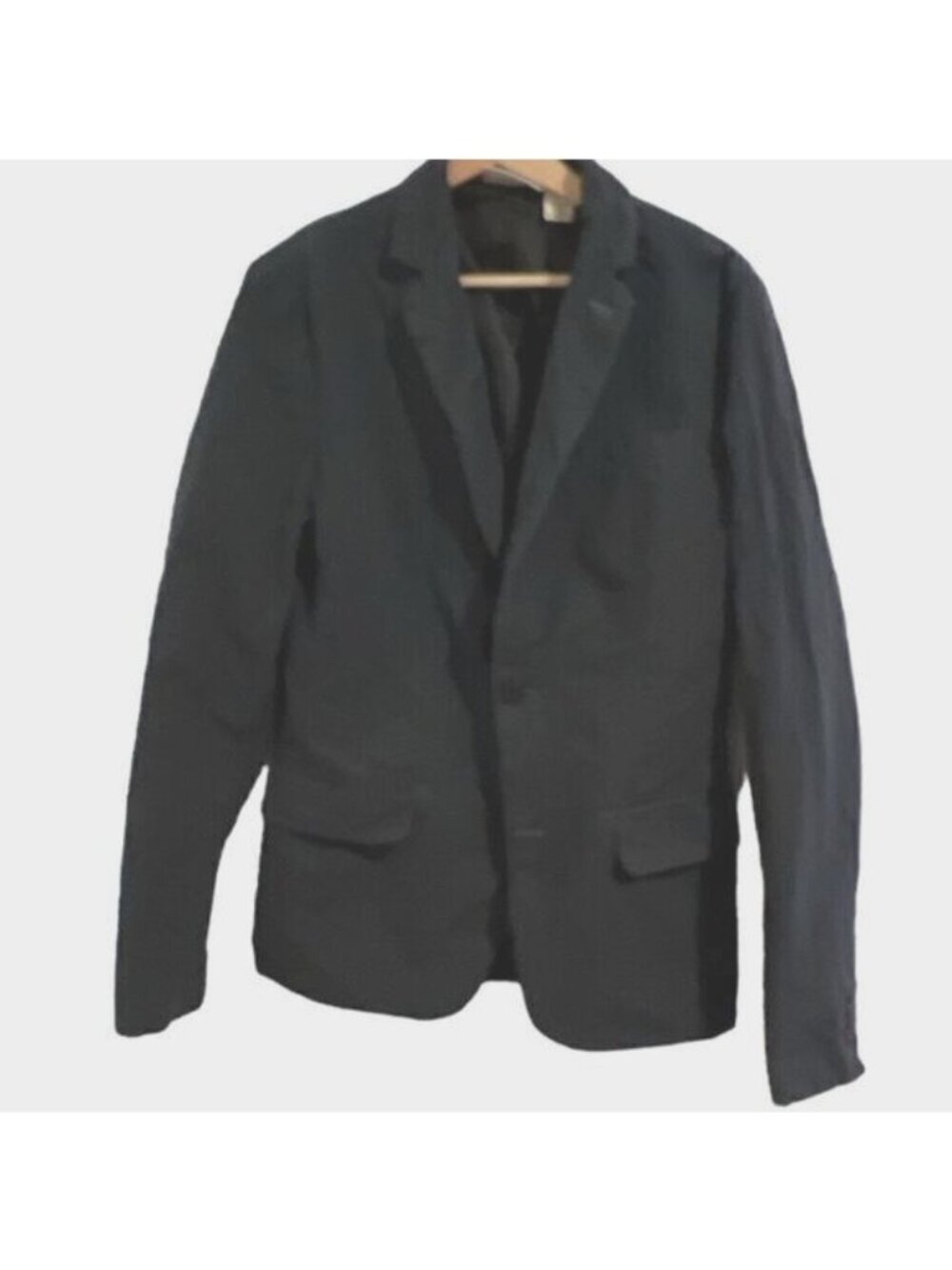 DKNY Jeans Cotton Gray Black Pinstripe Jacket Mens Size Small